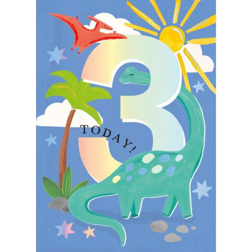 Picture of 3 TODAY DINO BIRTHDAY CARD